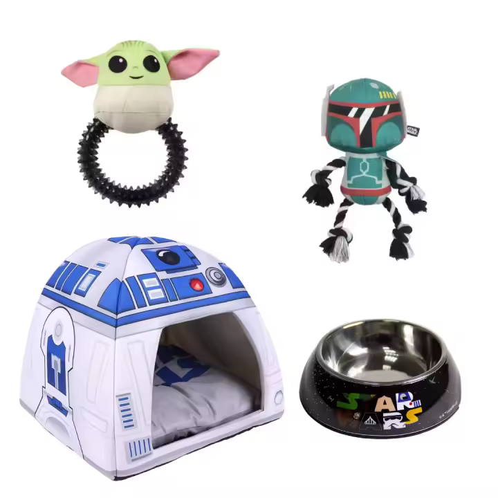 Kit para mascotas Star Wars : colchoneta, comedero y juguetes para consentir a tus peluditos pequeños Cerdá - 1