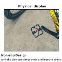 Pedales De Bicicleta PROMEND MTB/Road En Fibra De Carbono Ultraligeros Con 3 Rodamientos Antideslizantes Y Aluminio CNC Pedales Grandes Para Mountain Bike Y Road Bikes - details 5