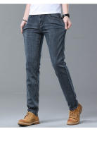 Jeans De Primavera Para Hombre Color Azul Claro Estilo Slim Tejido Elástico Materiales Suaves Pantalones Clásicos Casuales - details 15