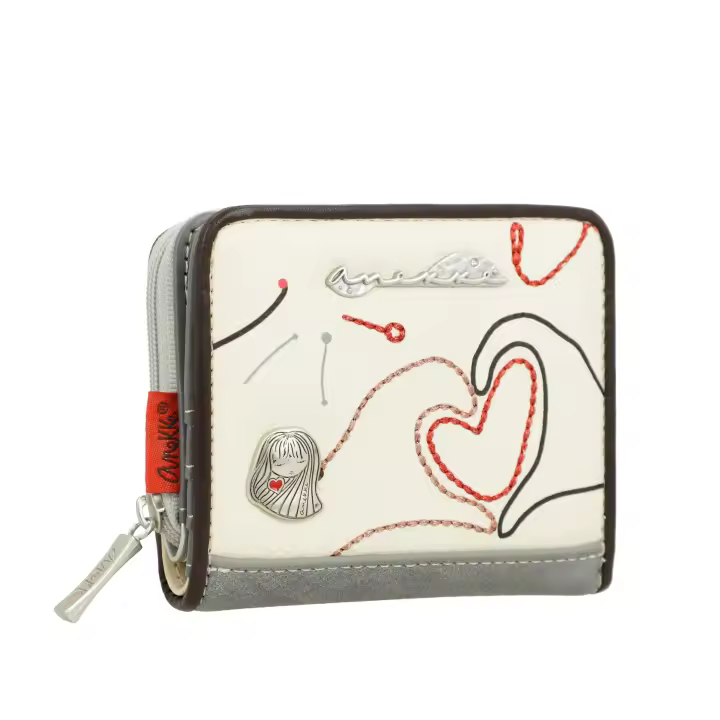 Billetero pequeño Ole - Anekke Alma - Material rígido - Monedero con cierre de cremallera - Tarjetero - Ref. 40769-903 - Mide 10 x 9 x 2 cm - 1