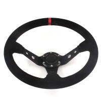 Volante De Carreras Personalizado 14 Pulgadas Universal Modificación Para Coche 350mm De Cuero Táctil Antideslizante - details 0