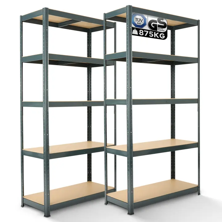 AREBOS Estantería Metálica 180x90x30 Cm - 875 Kg - 5 Baldas - Antracita - 1