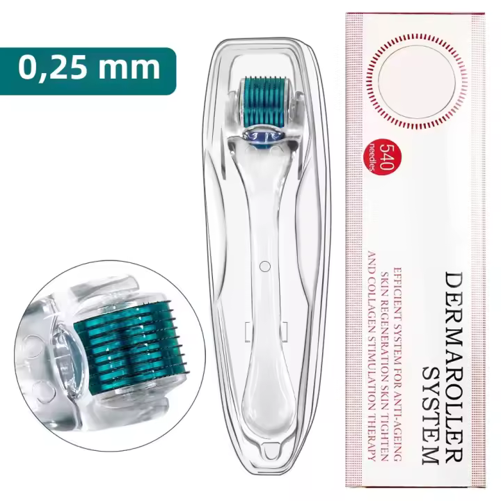 DRS 540 Micro Agujas Roller Derma Microneedle De Titanio Para Rostro Y Cabello Longitud De Agujas 0.2/0.25/0.3mm Mesoroller - 1