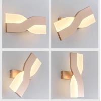 Lámpara de pared con candelabro Modernista, Luces de pared para Mesita de Noche, Sala de estar, dormitorio, fondo LED giratorio nórdico, aislamiento, Maple sin Luz Cálida, Negro, 6 W - details 0