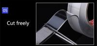 Cinta Doble Cara Nano 2M Transparente Impermeable No Deja Marcas Reutilizable Para Uso Doméstico Cinta Adhesiva Eléctrica - details 12