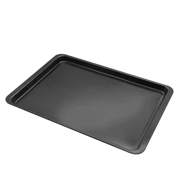 Molde para hornear rectangular negro de 14,5 pulgadas, grueso, antiadherente, para galletas, pizzas, pollo asado y otros hornos. Adecuado para hornear. - 1
