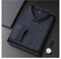 Camisa Polo Larga Con Estampado Hueco Para Hombre Estilo Coreano Moda Negocios T-Shirt De Golf Top De Poliéster Talla M-4XL - details 7