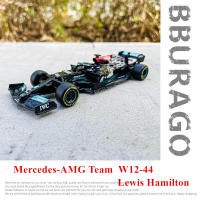 Modelo De Coche De F1 Bburago 1:43 Mercedes-AMG W12 44 Lewis Hamilton 77 Valtteri Bottas Simulación Metálica Juguete Super Para Coleccionistas - details 2
