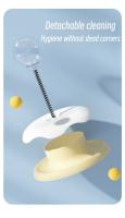Juguete Para Gatos Alimentador Rota 360° Bola De Leche Transparente Juguetes Interactivos Para Gatos Alivia La Monotonía Tamaño 21.5x29cm - details 4