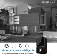 Timbre Inalámbrico con Cámara, Videoportero WiFi Ring Doorbell WiFi 480P Almacenamiento en Nube Timbre Inteligente con Visión Nocturna, Audio Bidireccional (Negro) - details 3
