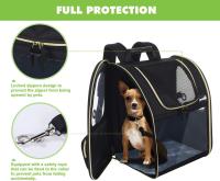 Bolsa de transporte de cachorro de gato Mochila de perro de animal pequeño con colchón de felpa extraíble, malla transpirable, espacioso, plegable, para tren/coche/restaurante/viaje en avión - details 3