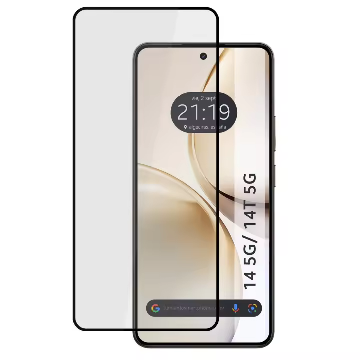 Protector Cristal Templado Completo 5D Full Glue Negro para Realme 14 5G / 14T 5G Vidrio - 1