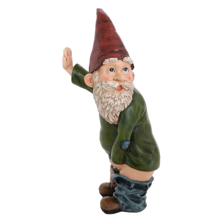 Estatua en miniatura para jardín, elfos enanos, musgo, Micro decoración de paisaje, artesanía de resina, figurita de bonsái - 1