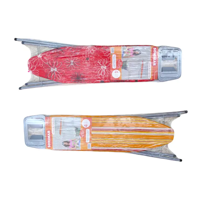 Tabla de planchar grande  de 3-4 posiciones Metal Funda 100% algodon gran calidad Sonimar PORTUGAL Envio color y modelos funda plancha aleatorias segun disponibilidad - 1