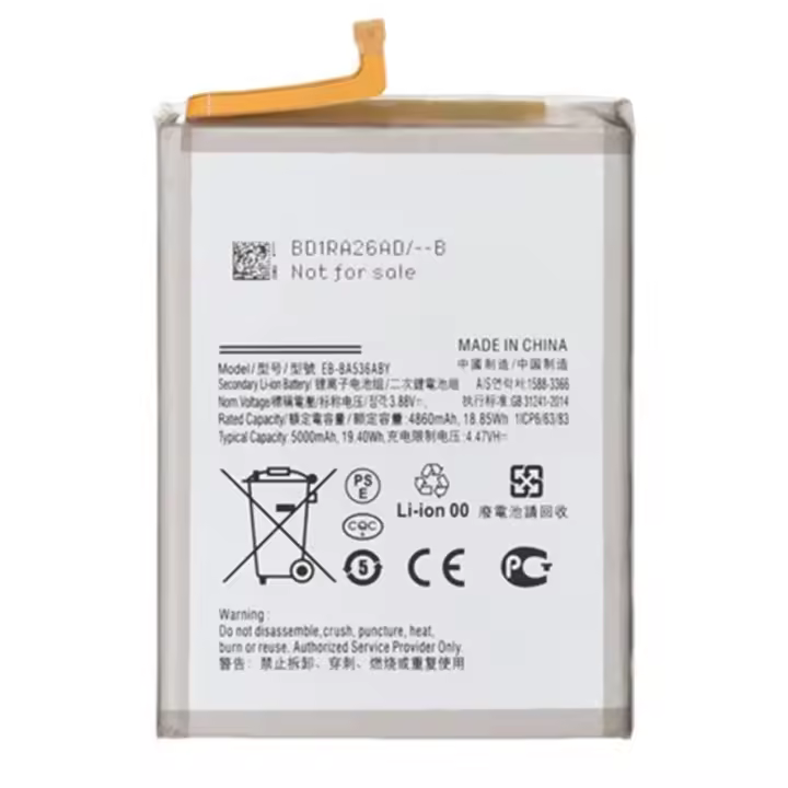 Bateria interna EB-BA536ABY compatible con Samsung Galaxy A33 5G A53 5G 5000mAh - 1