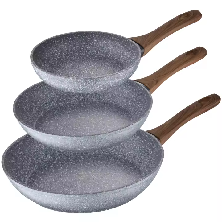 3 Sartenes De Aluminio Forjado SAN IGNACIO Daimiel Ø18 Ø20 Y Ø24 Gris - 1