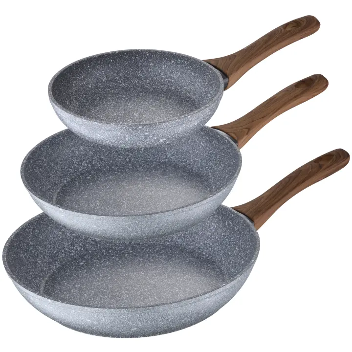3 Sartenes De Aluminio Forjado SAN IGNACIO Daimiel Ø18 Ø20 Y Ø24 Gris - 1