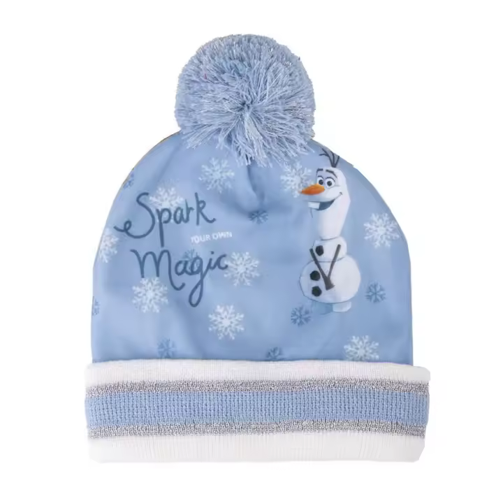 Conjunto de Invierno Frozen - Guantes y Gorro de Acrílico y Poliéster para Niñas, - 1