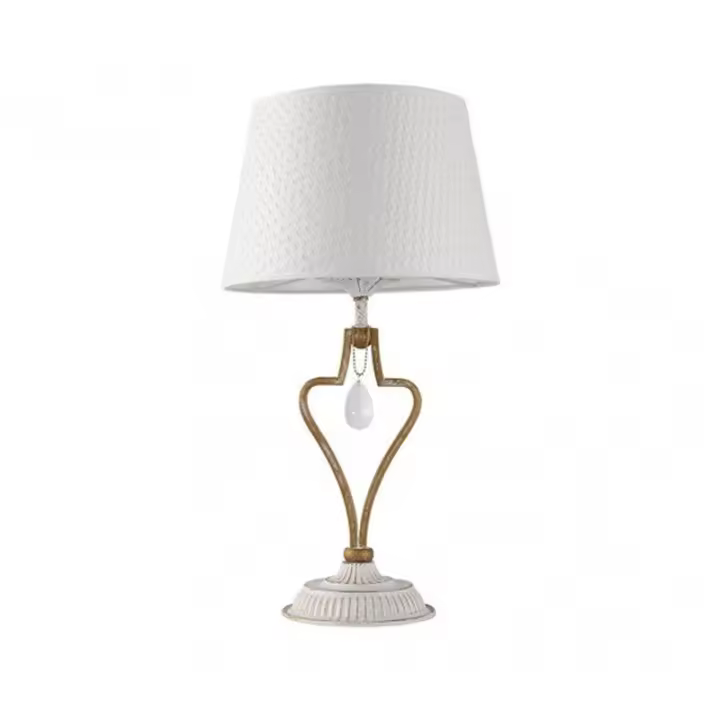 Lámpara de Mesa FABRILAMP FAB 151571075 | Sobremesa Crasas 1xe14 Blanco/oro 49x27x27 Cm - 1