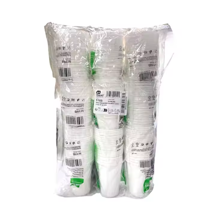 Start Electric | Pack de 100/270 Vasos Desechables Irrompibles de Polipropileno 220 cc, Color Blanco - Ideal para Fiestas, Eventos y Celebraciones | Marca Maxi Products - 1