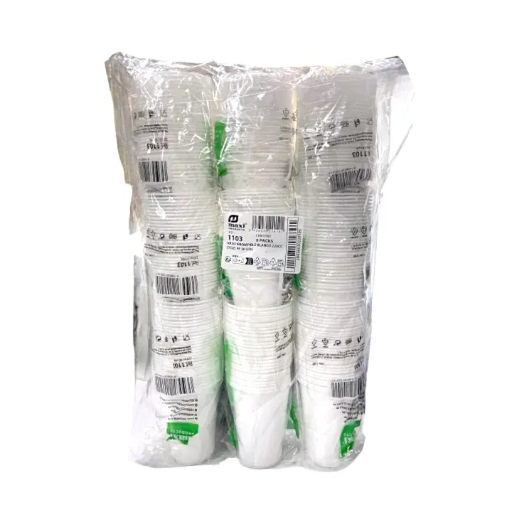 Start Electric | Pack de 100/270 Vasos Desechables Irrompibles de Polipropileno 220 cc, Color Blanco - Ideal para Fiestas, Eventos y Celebraciones | Marca Maxi Products - 1
