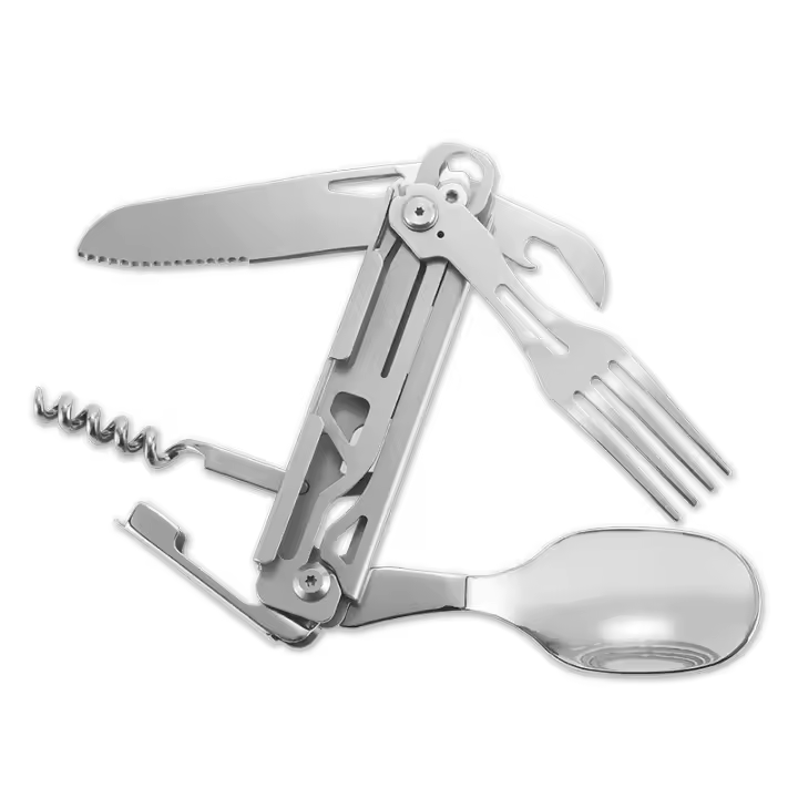 Herramienta De Sobrevivencia Al Aire Libre Multifuncional De Acero Inoxidable Con Cuchillo Tarjeta Y Maza Para Camping Portátil - 1