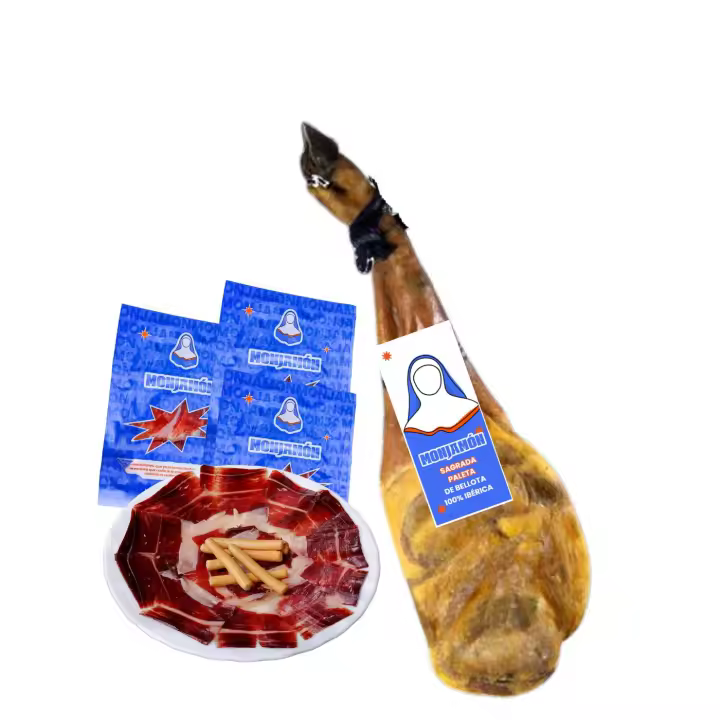 Monjamón - Sagrada Paleta de Bellota 100% Ibérica - Pata Negra [ Elegido Producto del Año 2025] - Brida Negra" - Delicioso Jamón Ibérico de Bellota 100% Pata Negra - Brida Negra de Calidad  Gourmet | Bellota PREMIUM | Pocas Unidades - 1