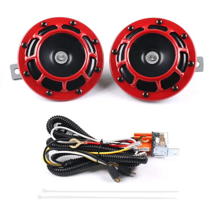 Bocina Eléctrica Compacta Y Súper Fuerte Hella 12V 115DB Con Kit De Engranaje Y Relé Para Motocicleta Y Coche Multi-tono Y Claxon - 1