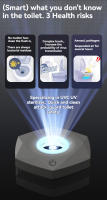 Lámpara De Desinfección UV Inteligente Para Inodoro Con Tasa De Eliminación Del 99.9% Estéril Ideal Para Sanitización Del Baño - details 3
