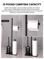 Cepillo De Inodoro Para Baño Con Caja De Algodón Mojado Y Soporte De Papel De Arroz Integrado Antihumedad Material De Hierro Y Plástico - details 4