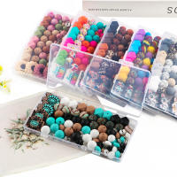 Nuevos 82Pcs/Box De Cuentas Redondas De Silicona Con Patrón Focal Para Kit De Pulseras Y Llaveros Accesorios Para Fabricación De Joyas - details 0
