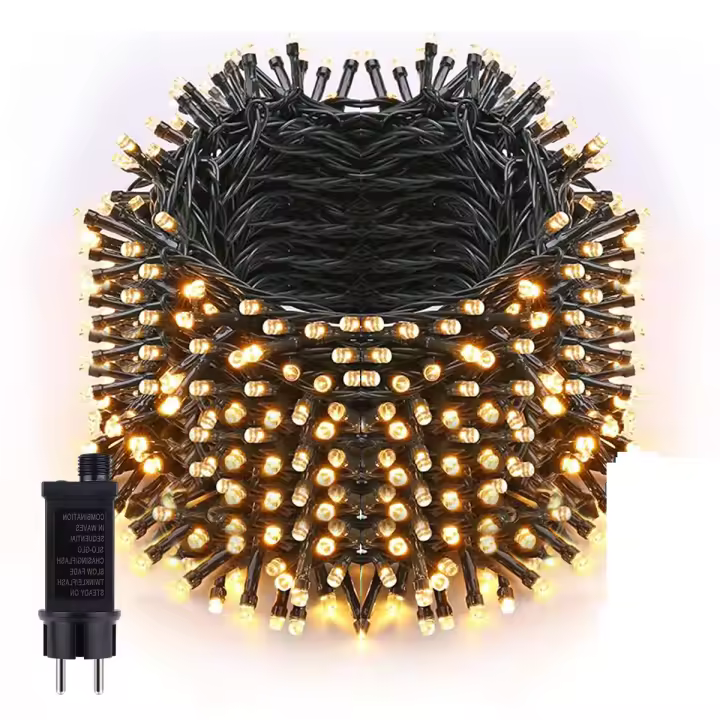 Luces De Hadas LED Para Exteriores E Interiores 10M-100M Guirnalda De Navidad Decoración Para Árbol Calle Boda Y Fiesta 2024 Resistente Al Agua - 1