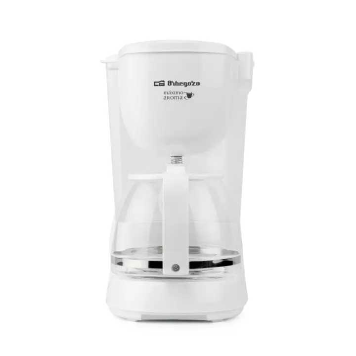 Orbegozo cafetera de goteo CG 4051, 12 tazas de capacidad, filtro permanente extraíble, jarra de cristal de 1,25 litros, depósito con indicador de nivel de agua, placa calorífica antiadherente, incluye cacillo dosificador, 750 W - 1