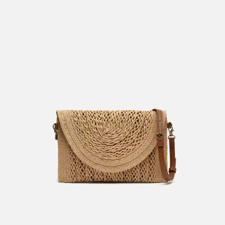Misako Julio bolso bandolera pequeño efecto rafia Raffia / Playa - 1