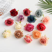 10Pcs Rosas De Seda Artificiales Para Decoración De Casamiento Y Navidad Flores De Terciopelo Para Artesanía Scrapbooking Y Manualidades - details 0