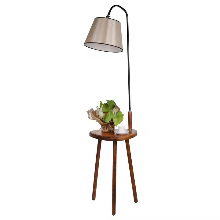 Lámpara de pie WELLHOME con Estructura de metal color Nogal - 1