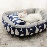 Cama De Peluche Para Mascotas Cama De Gato Con Almohada Cómoda Y Caliente Para Invierno Matrícula De Descanso Para Perros Y Gatos - details 5