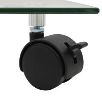 vidaXL Soportes ruedas plantas 4 uds cuadrado vidrio templado 35x35 cm - details 4