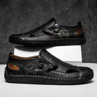 Sandalias De Verano Para Hombre De Alta Calidad Transpirables Y Cómodas Zapatillas De Playa Clásicas De Cuero Artificial Con Suela De Goma - details 8