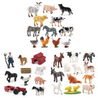Modelos Miniatura De Animales Muebles Pollo Pato Ganso Vaca Estatua Educativa Juego De Juguetes Para Jardín SandBox Decoración De Hogar - details 0