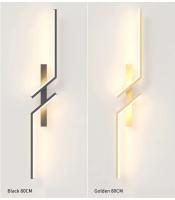 Lámpara De Pared Moderna Minimalista Creativa Con LED Para Dormitorio Sala De Estar Sofá TV Iluminación Ambiental En Oro - details 9