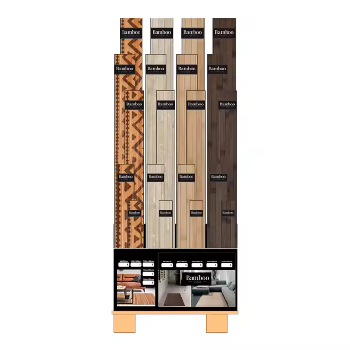 EXPOSITOR PARA ALFOMBRAS BAMBU GRATIS POR LA COMPRA DE 36 UNIDADES COLECCIÃ“N BAMBOO CINTACOR - STORPLANET - 1