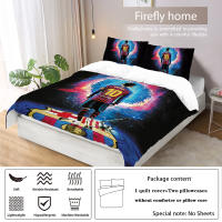 Juego De Cama 3 Piezas Estampado De Estrella De Fútbol Y Amor (1 Funda De Edredón + 2 Fundas De Almohada) Set De Algodón Suave Y Cómodo - details 4