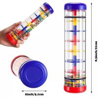 Juguete Educativo Montessori Para Bebés Llovizna Arcoíris Vaso De Arena Música Rattle Juguete Sensorial Para Niños - details 11