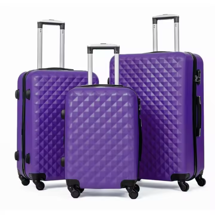 maletas giratorias de alta capacidad con 4 ruedas de S/20, M/24 y L28 pulgadas - Material de ABS - Cerradura de combinación numérica - 1