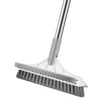 Cepillo Mágico 3 En 1 Limpieza Doméstica Cepillo De Piso Escobilla Con Mango Largo Acero Inoxidable Microfibra Para Baño Y Hogar - details 9