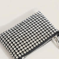 Bolso De Hombro Mini Jiomay Para Mujer Diseñador Lujo 2024 Con Diamantes Y Cadena Bolso De Fiesta Versátil Para Labial - details 9