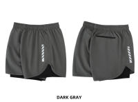 Shorts De Correr Para Hombre Con Bolsillos Cremallera Y Tela Transpirable Para Ejercicios Incluye Envolvente 2 En 1 - details 6