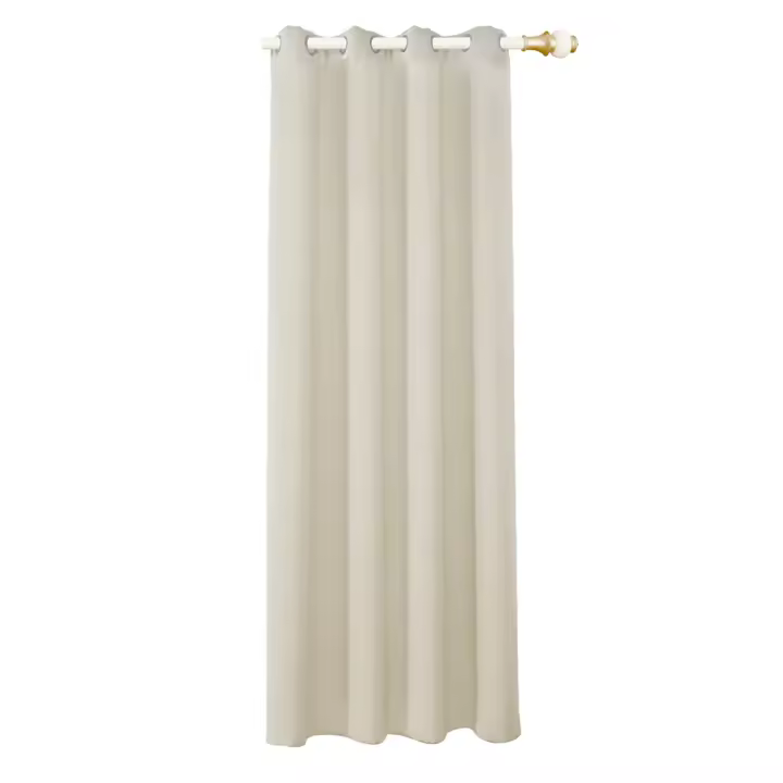 Panel De Cortinas Aislantes Térmicas De Gruesa Costura Negras Para Sala De Estar Bloqueo De Calor Invierno Mantener Calido Cortinas De Ventana Con Anillos Modernas - 1