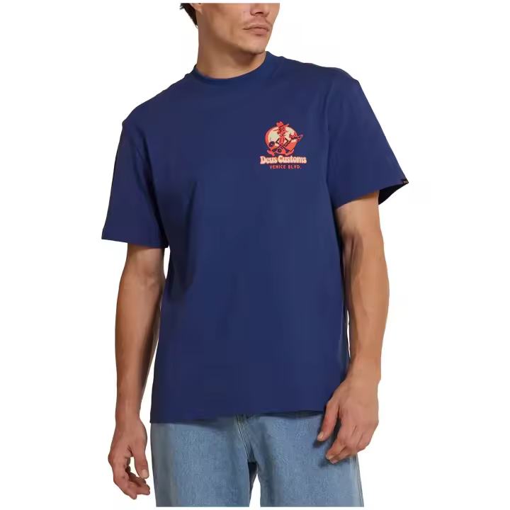 Camiseta de Manga Corta Deus Ex Machina Gaucho para hombre en color azul - 1